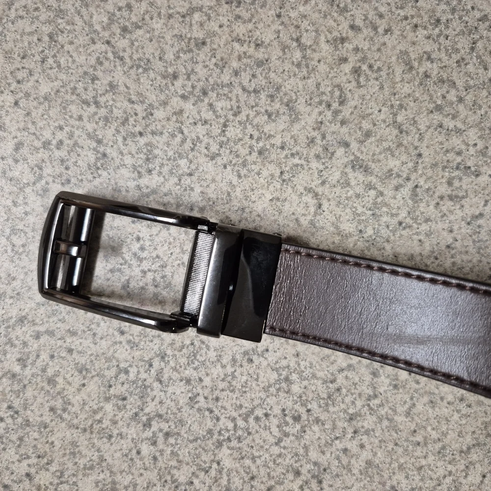 Reversible Black and Brown Leather Belt